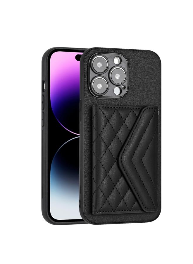 زبون جراب لهاتف iPhone 13 Pro Max بنمط معيني وحقيبة بطاقات RFID مع حبل طويل - Image 3