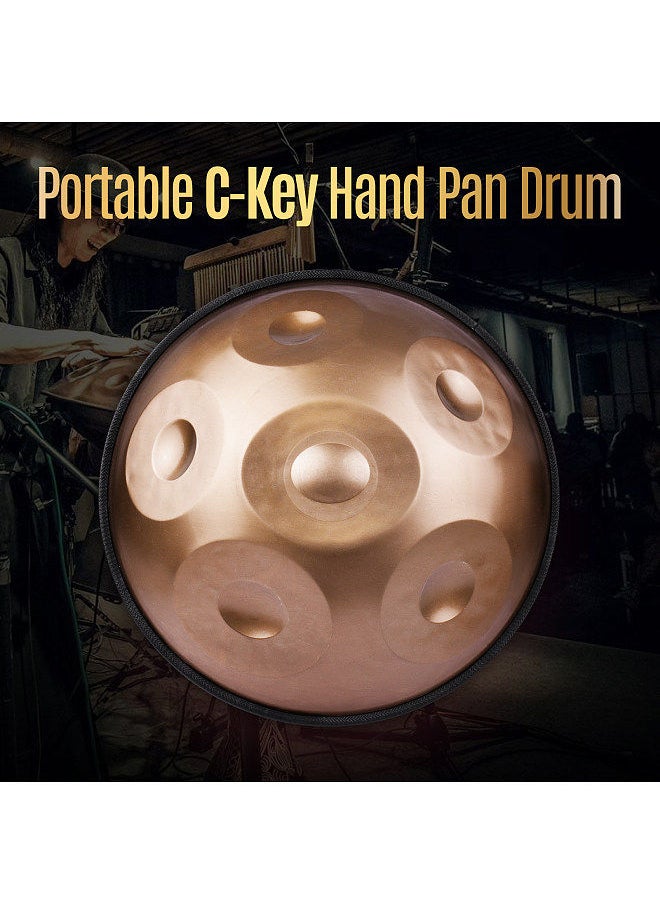 Generic - Portable Handpan Hand Pan Hand Drum C-Key 6 Notes(A3 C4 D4 E4 F4 G4) Percussion Instrument with Carry Bag for Beginners - Image 1