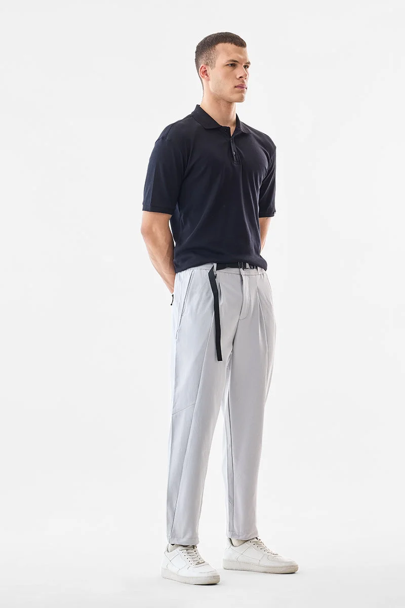 SNITCH Light Grey Baggy Parachute Pants