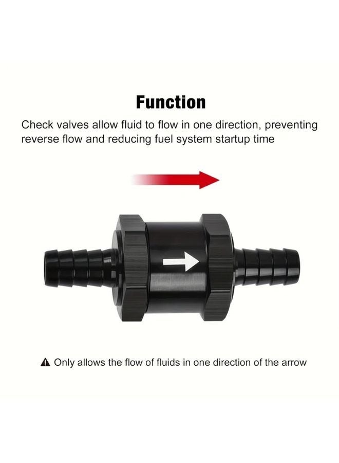 4mm Aluminum Alloy Fuel Non Return Inline One Way Check Valve For Petrol Diesel - Image 3
