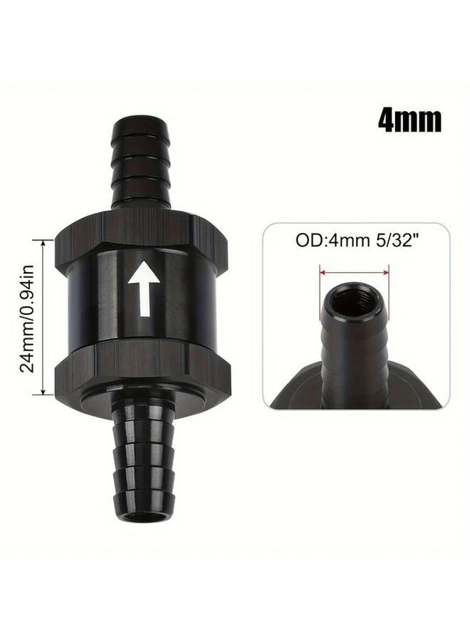 4mm Aluminum Alloy Fuel Non Return Inline One Way Check Valve For Petrol Diesel - Image 1
