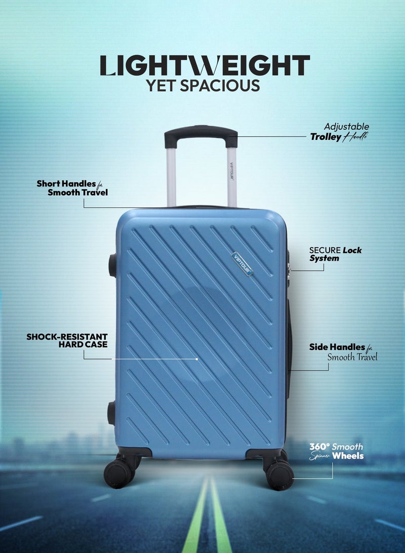 فيبتور حقيبة سفر بأربع عجلات دوارة وجوانب صلبة مع قفل أرقام - Image 2