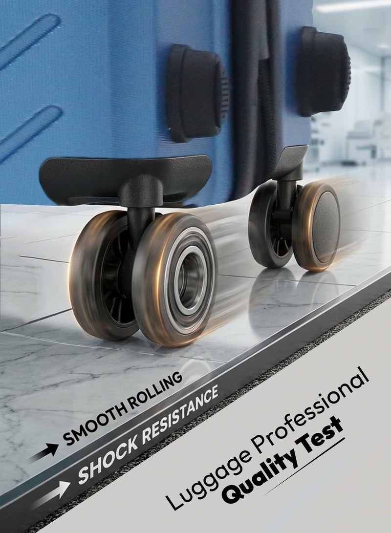 فيبتور حقيبة سفر بأربع عجلات دوارة وجوانب صلبة مع قفل أرقام - Image 5