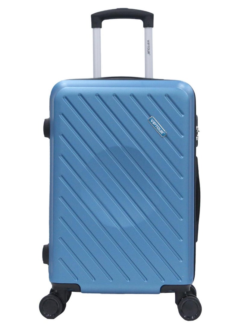 فيبتور حقيبة سفر بأربع عجلات دوارة وجوانب صلبة مع قفل أرقام - Image 1