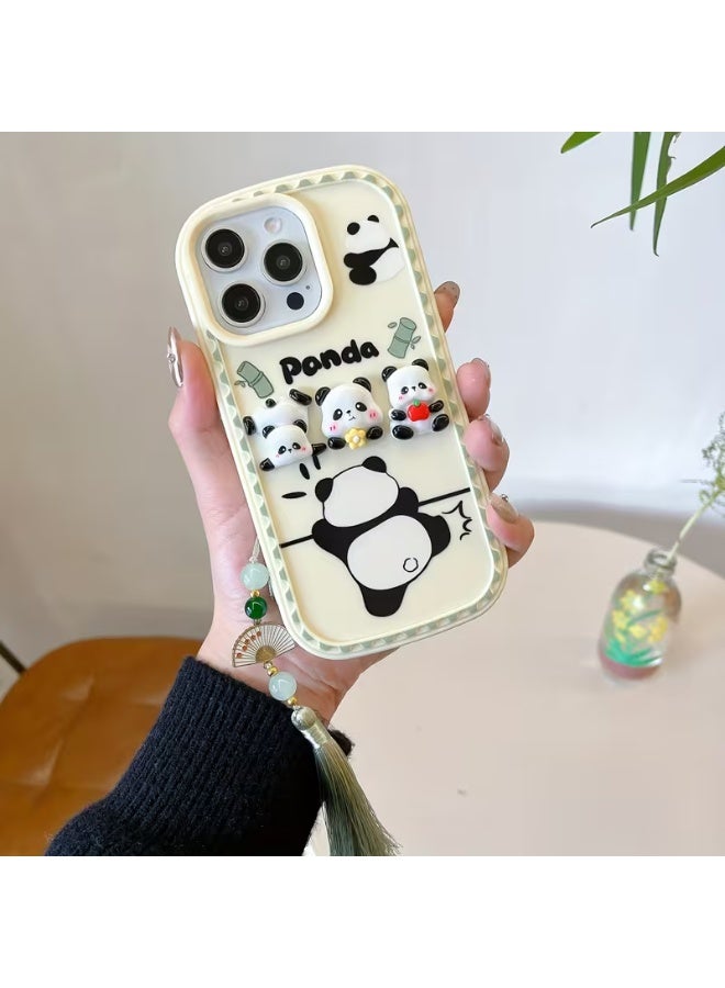 Temu Original Chinese Giant Panda Phone Case with Stylish Chain - Excellent All-Around Protection, Shockproof and Scratch Resistant, Compatible with iPhone 16 Pro Max - Image 2
