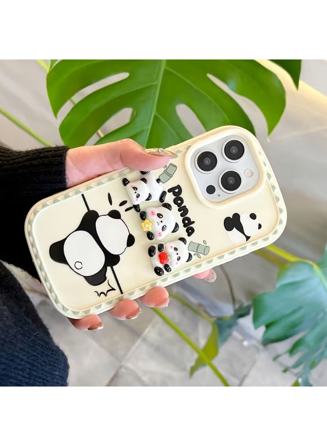 Temu Original Chinese Giant Panda Phone Case with Stylish Chain - Excellent All-Around Protection, Shockproof and Scratch Resistant, Compatible with iPhone 16 Pro Max - Image 1