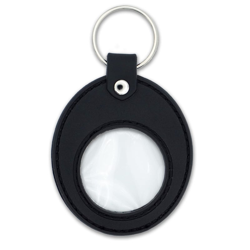 The Token Shop AA Coin Holder Keychain | Displays Both Sides of Sobriety Chips, Medallions, Recovery Coins, and Tokens | Also Fits Apple Airtag | Waterproof Scratchproof Soft Silicone Key Ring (Black) - Image 2