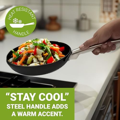 Femora Preseasoned Cast Iron 24 Cm Fry Pan, Non Toxic And Coating, Pack Of 1 - Black - Image 5