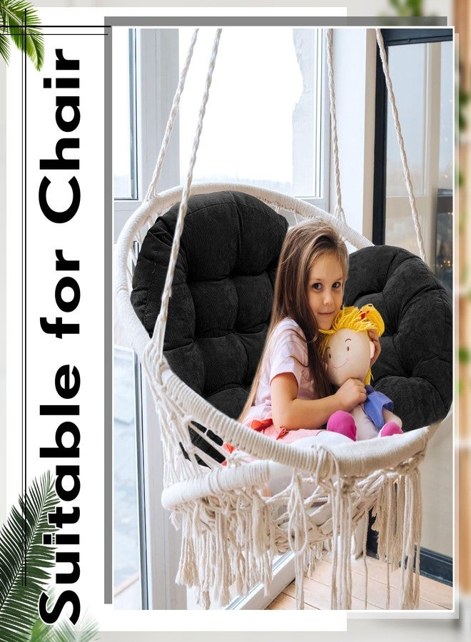 جيريفي وسائد أرضية من جيريفاي، مقاس 22 × 22 بوصة، دائرية ومربعة، وسادة أرضية كبيرة للتأمل، مناسبة للفصول الدراسية، وجلسات التأمل للكبار، ووسادة لحفلات النزهات، ووسادة للجلوس، وهدية لعيد الميلاد (دائرية، سوداء، قطعتان). - Image 4