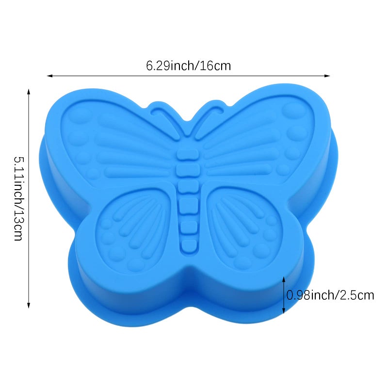 Diystore 2 Pack 3D Butterfly Cake Pan Silicone Mold  Butterfly Shape Cake Pie Baking Pan Molds For Wedding Christmas Birthday Cake Baking Pan - Image 2