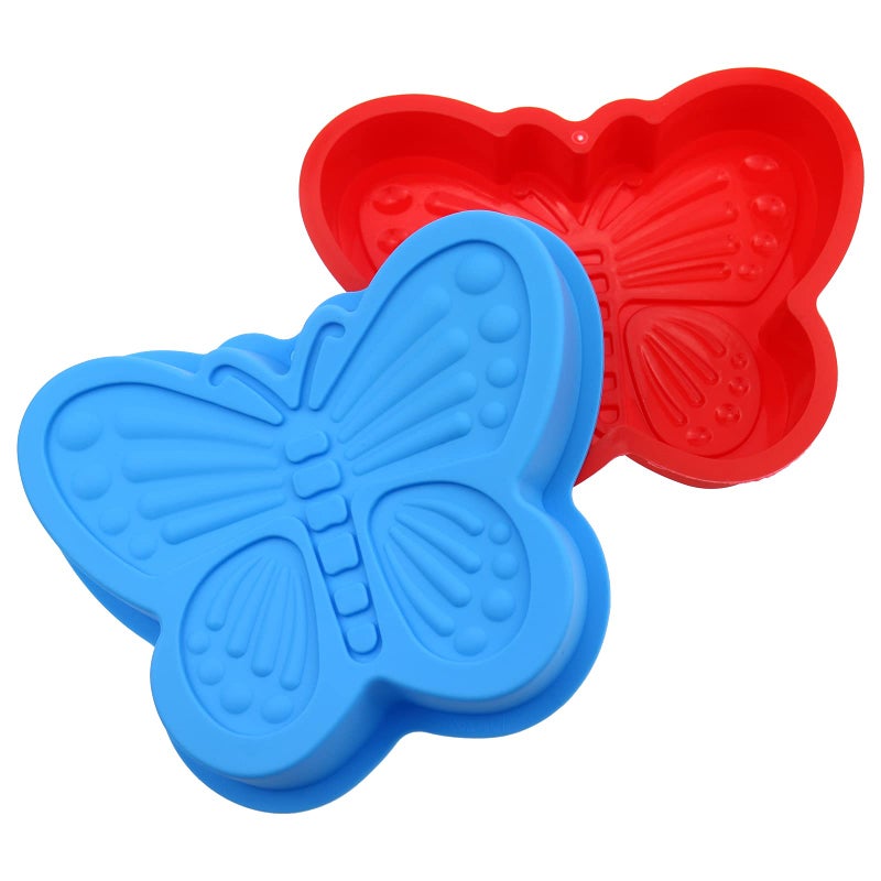 Diystore 2 Pack 3D Butterfly Cake Pan Silicone Mold  Butterfly Shape Cake Pie Baking Pan Molds For Wedding Christmas Birthday Cake Baking Pan - Image 5