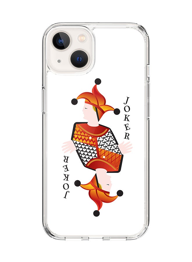 Stylizedd Classic Clear for Apple iPhone 14 Case Hybrid Soft Cover Flexible Edges Anti Drop TPU PC Gel Thin Transparent Cover [ Designed for Apple iPhone 14 ] - Joker Full Print