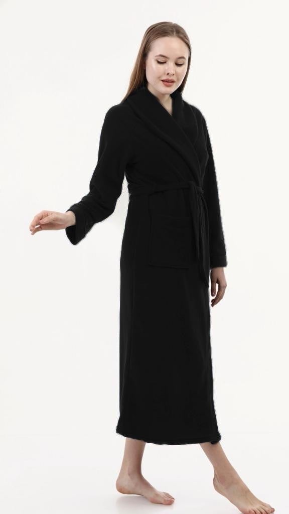 Likapa Long Shawl Collar Fleece Dressing Gown 226 - Image 3