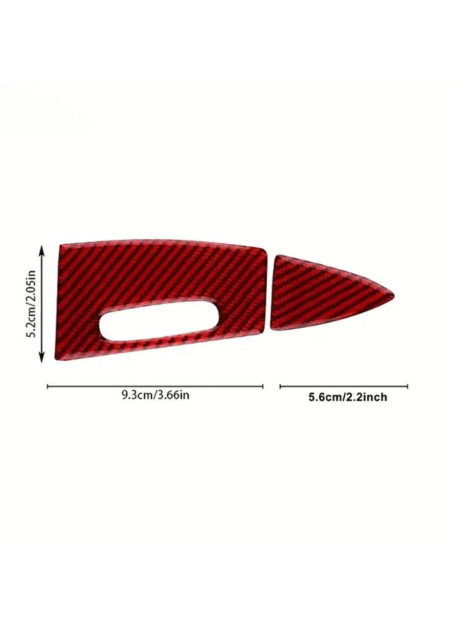Red Carbon Fiber Rear Seat Ashtray Panels for Car Interior Decoration Upgrade 2003 2010 - Image 4