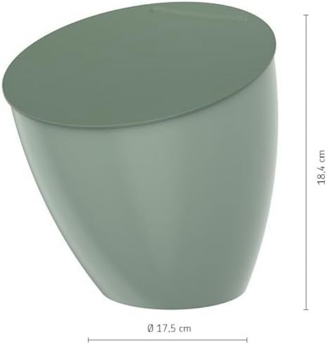 Mepal - Calypso Kitchen Waste Bin - Small Bin with Lid - Compost Bin Kitchen - Ideal for Kitchen Organisation - Kitchen Aid and Dishwasher Safe - 2200 ml - Nordic Black - Image 5