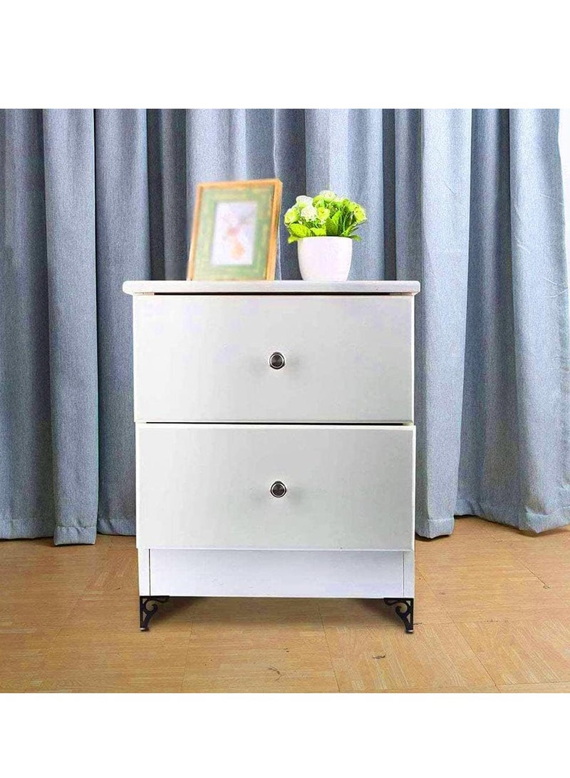 Heavy-Duty 10cm Metal Furniture Legs with Screws - Ideal for Coffee Tables, Dining Tables, Cabinets & Sofas (Retro Black Design) - Image 5