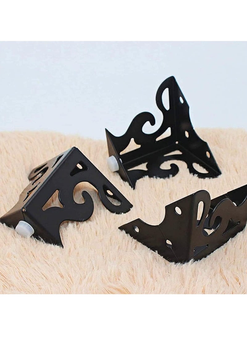 Heavy-Duty 10cm Metal Furniture Legs with Screws - Ideal for Coffee Tables, Dining Tables, Cabinets & Sofas (Retro Black Design) - Image 4