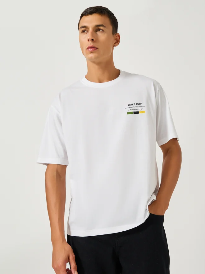 Styli Styli Back Graphic Print Short Sleeve Oversized T-Shirt