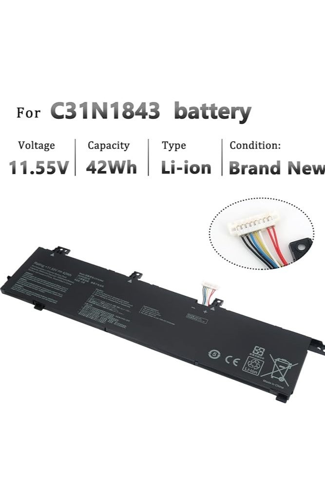Terabyte C31N1843 42Wh Battery Replacement for Asus VivoBook S14 X432FA X432FLC X432FL Series S15 X532EQ X532FA X532FL X532FLC Series 11.55V 3640 - Image 3