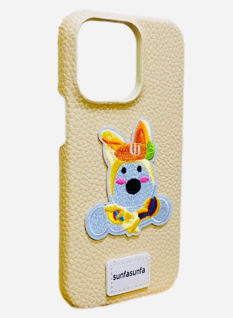 Genric Protective Case Stylish Creative Back Cover For iPhone14 Pro Max Beige - Image 1