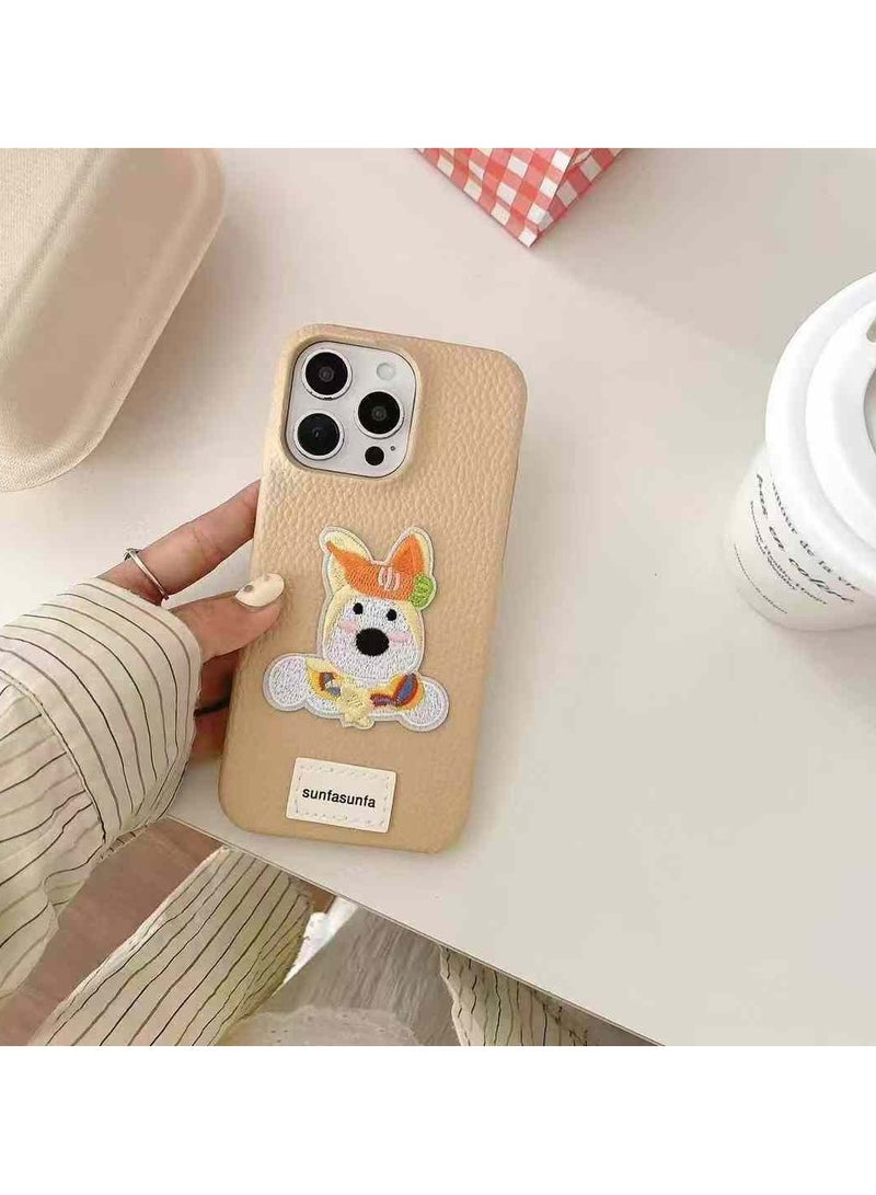 Genric Protective Case Stylish Creative Back Cover For iPhone14 Pro Max Beige - Image 2