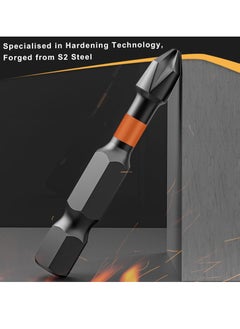 SYOSI Screwdriver Bit 6Pcs Magnetic Screwdriver Driver Bits Set 25-150mm Long Impact Phillips Screwdriver Bit Non-Slip Drill Head Bits Screw Extractor Cross Slot Screwdriver for Power Screwdriver Black  - Image 3