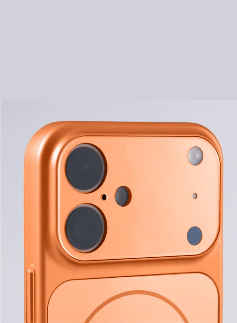 Wtech Apple iPhone 17 5G 2025 Premium Matte Silicone Material Shockproof with Anti-fingerprint Finish Case Cover (MCRPSN) - Orange - Image 2