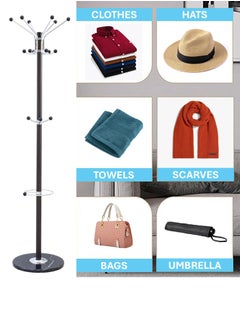 Arfan Metal Coat Rack Stand with Natural Marble Base, Free Standing Hall Tree with 15 Hooks for Hanging Scarf, Bag, Jacket, Home Entry-way Hat Hanger Organizer (Brown)) - pzsku/Z07141ABD3EA9CE9A144AZ/45/_/1739090370/accf13bb-f795-4ee9-9d5a-70830a73ef9e