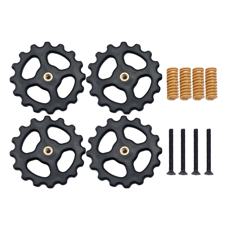 2pcs Leveling Spring M3x45 Screw Nut Set -10 3D Printer Accessory Parts for Heated Bed (Yellow) - Image 1