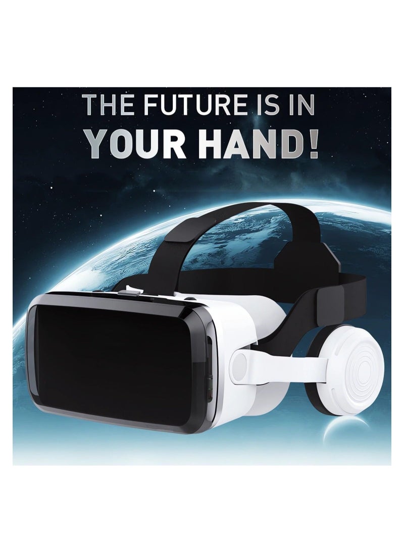 Captaintech Virtual Reality Game System, Azonee VR Headsets Suitable for iPhone & Android Phones(5”-7”), Wireless Headphones, Virtual Reality Headset for Kids and Adults, 3D VR Glasses for Movies and Games  - Image 2