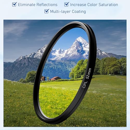 SQUISHCO CPL Filter for Mobile Set, 52mm Clip-On Polarizing Lens Filter Kit,Nd Filter for Mobile Compatible with Most Smartphones for Outdoor Photography (Black（C）) - Image 4