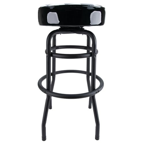 Performance Tool W85023 28-1/2-Inch Checkerboard 360 Degree Swivel Stool, Heavy Duty Steel Frame Is Perfect for Home, Bar and Shop - Image 2