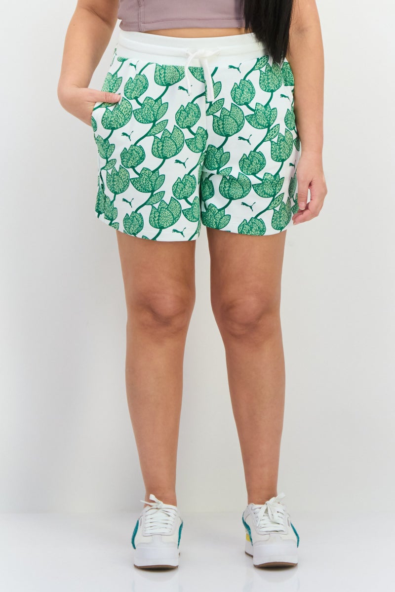 PUMA Women Sportswear Fit Drawstring Outdoor Shorts, White - Image 1