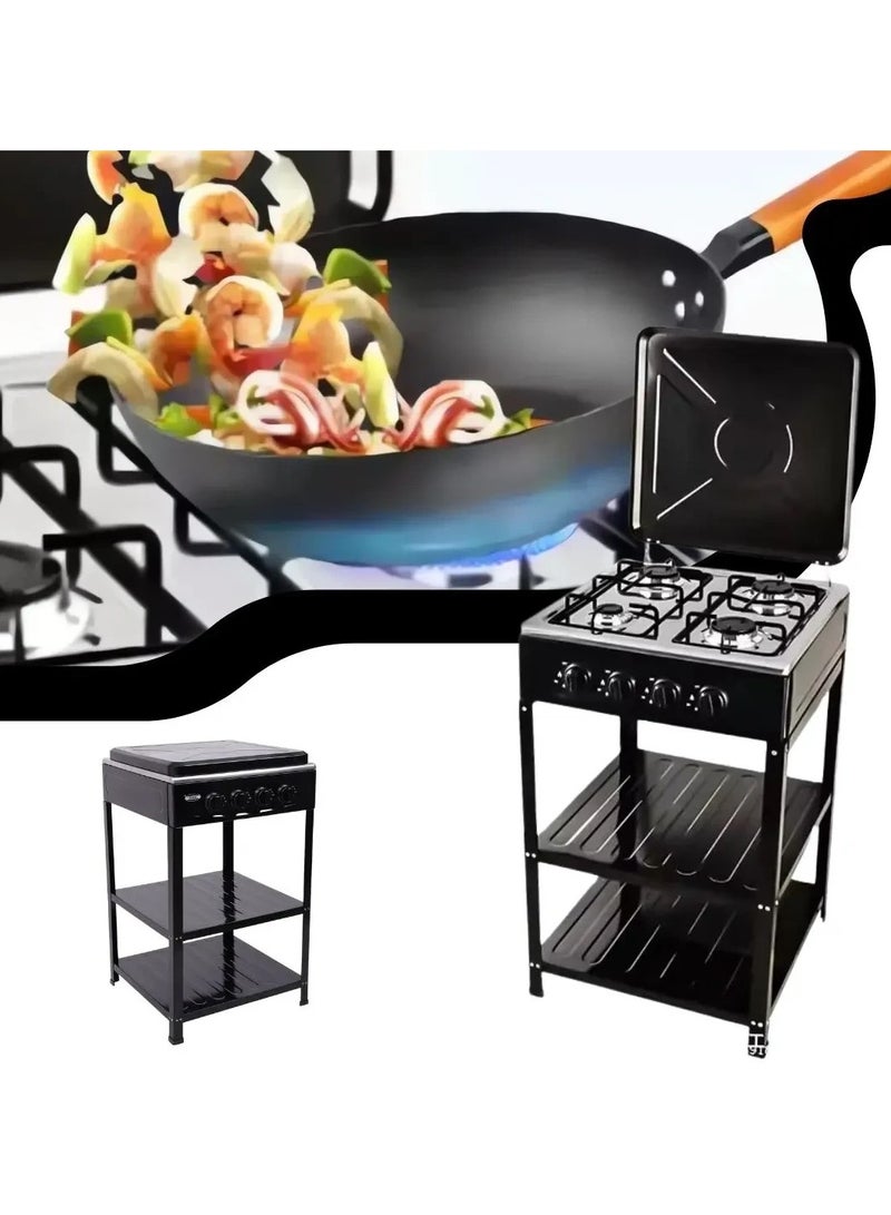 PRIMO PLUS Built-in stove with 4 Black gas burners, 4 legs - Image 3