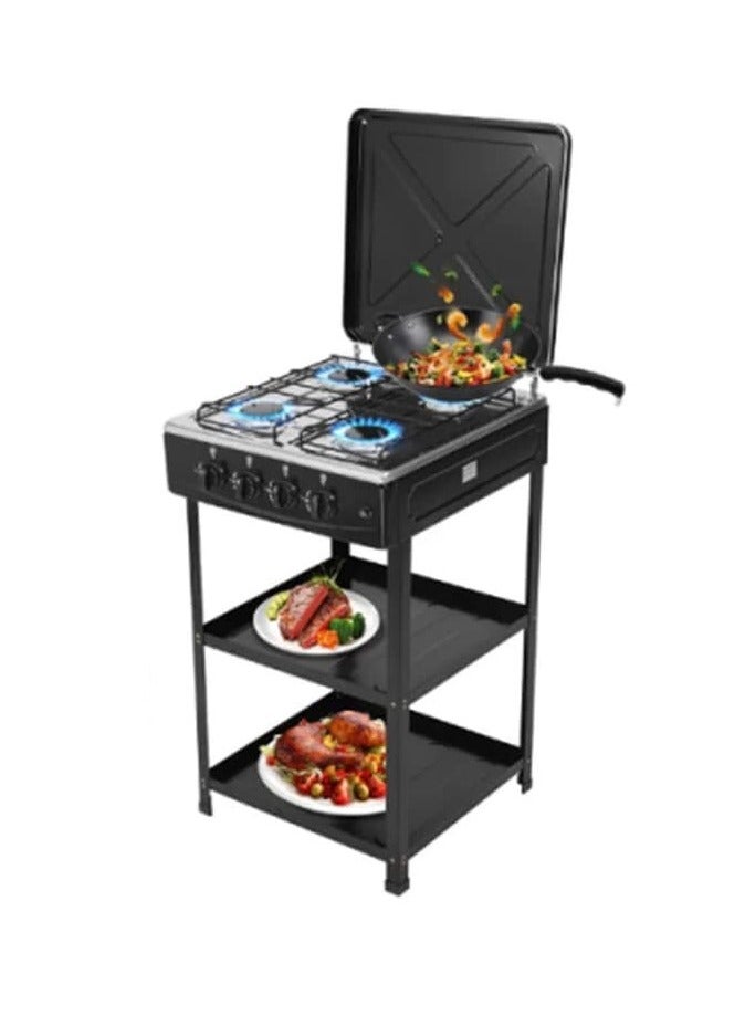 PRIMO PLUS Built-in stove with 4 Black gas burners, 4 legs - Image 4