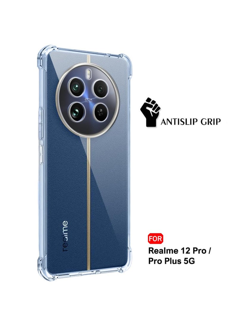 ولديك غطاء حماية خلفي من السيليكون لهاتف ريلمي 12 برو بلس 5G شفاف - Image 5