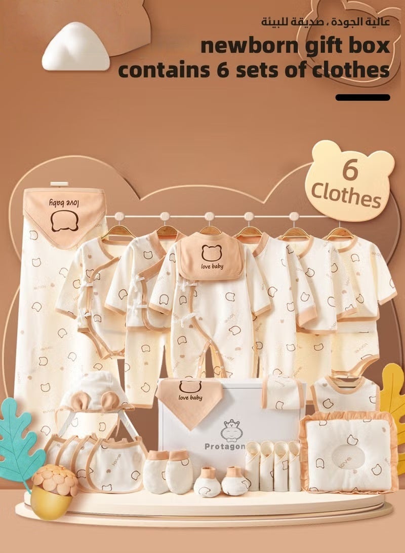 HOOKOR 30PCS Newborn Baby Gifts Set, Newborn Layette Gift Set, Baby Clothes Accessories Set for Boys and Girls, Premium Cotton, Perfect Gift Box with Beautifully Gift Box for Spring Summer Autumn Winter - Image 2
