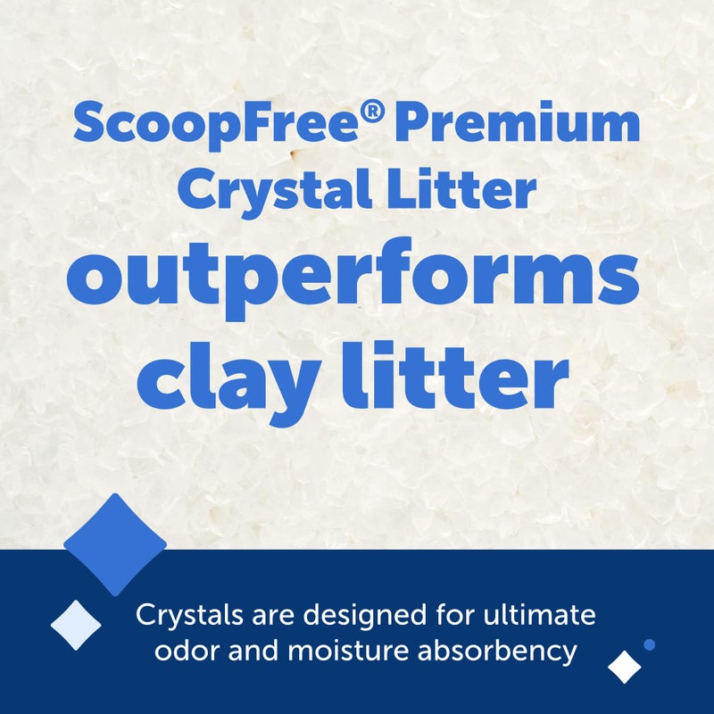 PetSafe ScoopFree Premium Crystal Cat Litter - Outperforms Clay Litter - Refill Packs - Reusable Tray Compatible - Fragrance Free - 4.3 lb Bags - 2 Pack - Image 2