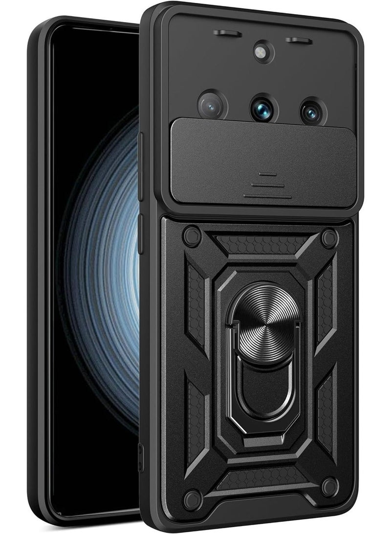 TEAM LUXURY Phone Cover for Realme 11 Pro/Realme 11 Pro Plus 5G with Slide Camera Cover Military Grade Drop Protective Phone Case with Magnetic Car Mount Holder  - Image 1
