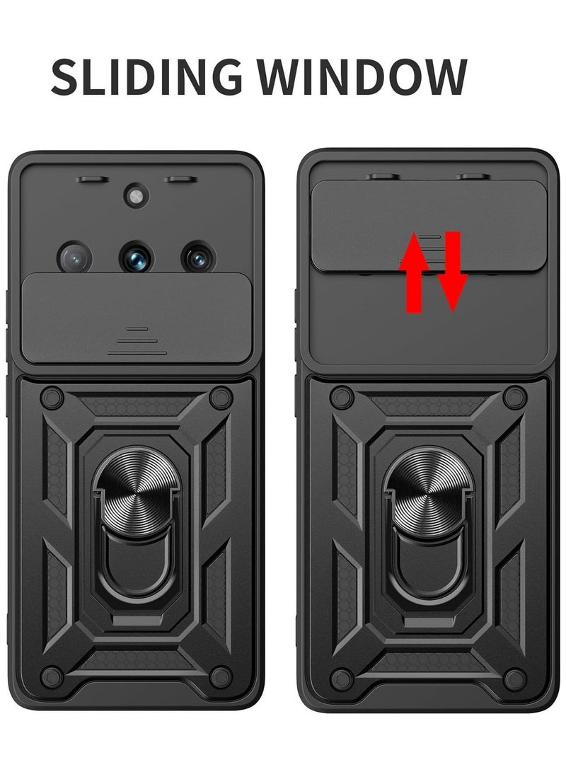 TEAM LUXURY Phone Cover for Realme 11 Pro/Realme 11 Pro Plus 5G with Slide Camera Cover Military Grade Drop Protective Phone Case with Magnetic Car Mount Holder  - Image 2