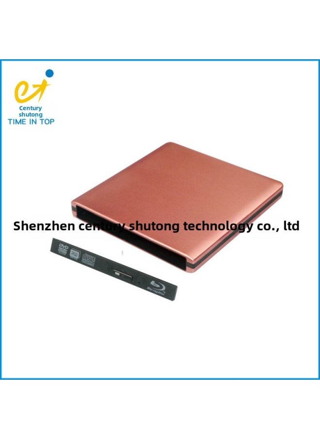 Generic USB3.0 Aluminum Alloy Optical Drive Box Notebook Optical Drive External Box SATA 12.7mm Optical Drive Applicable-Color:Black  - Image 1