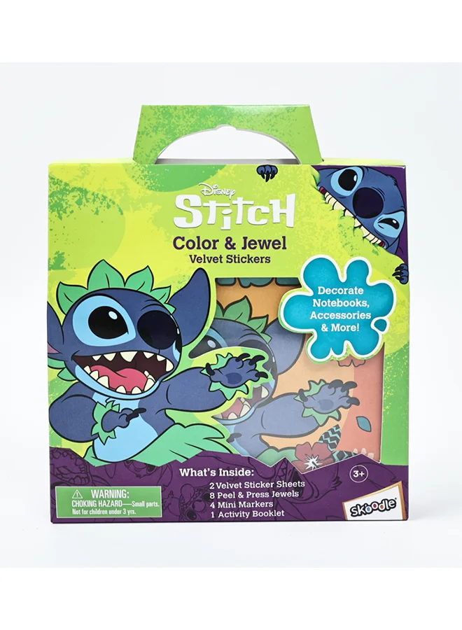 Disney Disney Stitch Color & Jewel Velvet Stickers | Decorate Notebook, Accessories & More | Age 3+