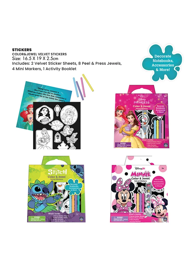 Disney Disney Stitch Color & Jewel Velvet Stickers | Decorate Notebook, Accessories & More | Age 3+
