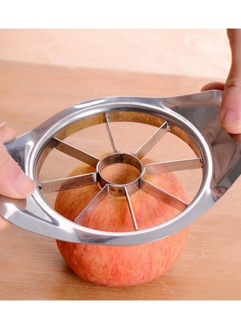 2 Stainless Steel Apple Slicer With Comfortable Handle and Sharp Blades, Versatile Mini Fruit Cutter, Sturdy to Withstand Heavy Duty Use  - Image 1