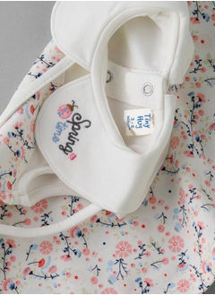 Tiny Hug Baby Girl White Spring Floral Dress with Matching Bag  - Image 4