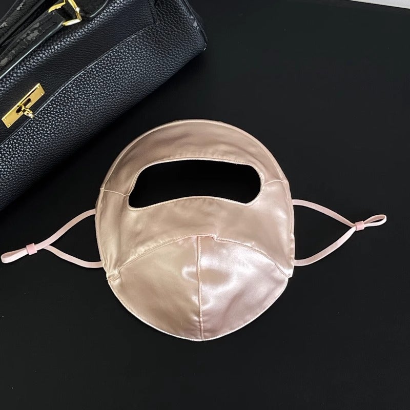 Silk 100% Mulberry Silk Sun Protection Full-Face Mask for Outdoor Driving - Image 1