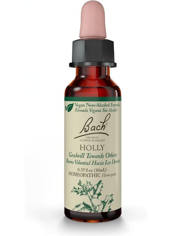 Bach Bach Original Flower Remedies, Holly (Non-Alcohol Formula) - Goodwill Towards Others - Natural Homeopathic Flower Essence for Emotional Balance - Vegan, Gluten Free, Sugar Free - 10mL Dropper 