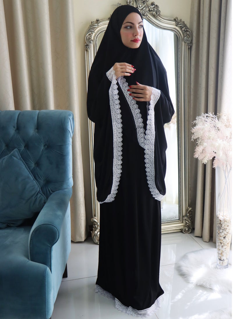 Reko Prayer Dress Women Elegant and Modest Prayer Dress Two piece Muslim praying outfit hijab - Image 4