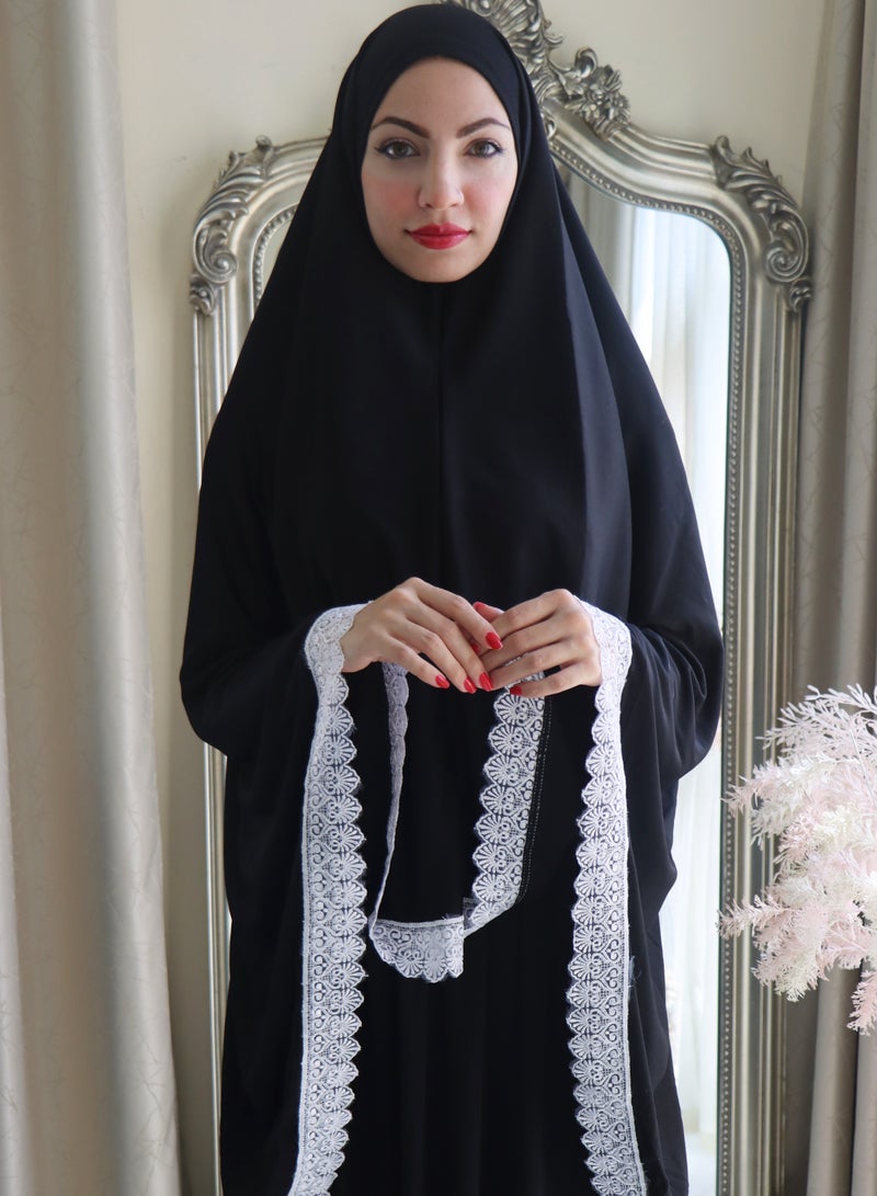 Reko Prayer Dress Women Elegant and Modest Prayer Dress Two piece Muslim praying outfit hijab - Image 5