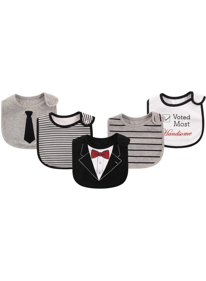 Little Treasure Little Treasure Unisex Baby Cotton Bibs, Tuxedo, One Size 
